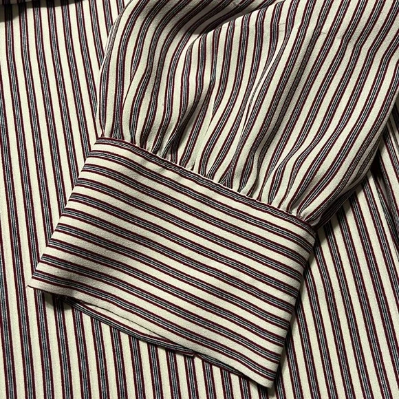 Loft Plus Blouse Pin Stripes Size 18 Keyhole Back - Picture 4 of 16